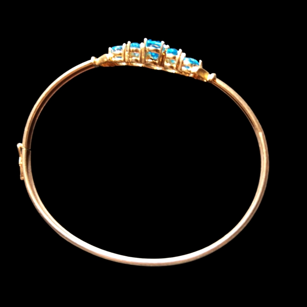 Elegant London Blue Topaz Bangle - Picture 5 of 5